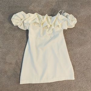 White ruffle dress